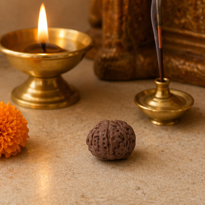 Original Ganesh Rudraksha Java Without Cap – Rare Vighnaharta Bead for Obstacle Removal & Wisdom