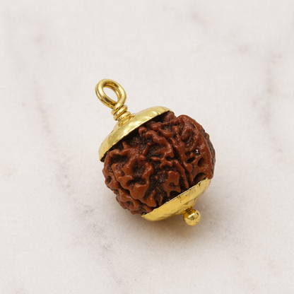 Original Ganesh Rudraksha Nepali – Rare Vighnaharta Bead for Obstacle Removal (Without Cap / Golden Cap / White Cap)