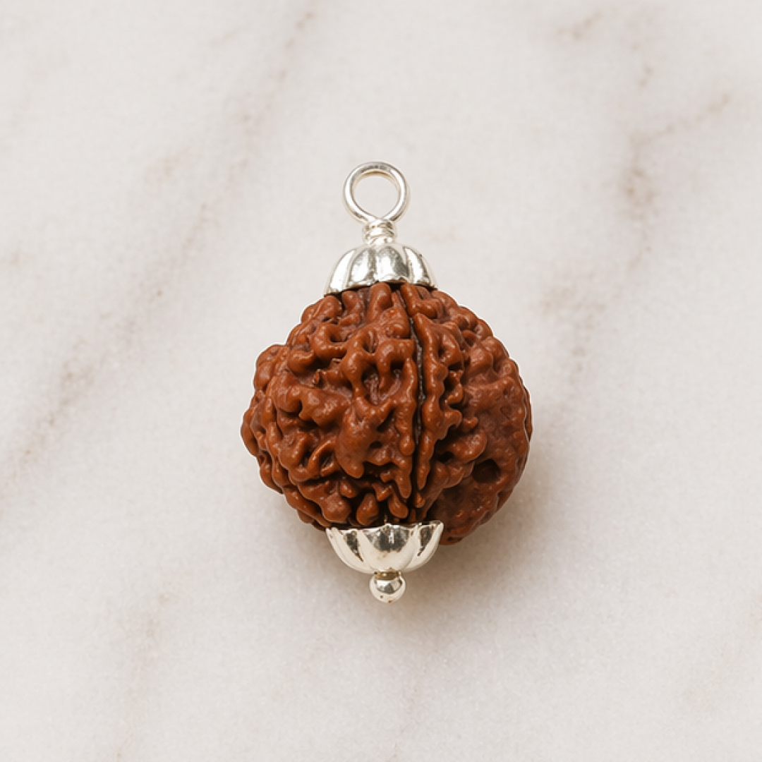 Original Ganesh Rudraksha Nepali – Rare Vighnaharta Bead for Obstacle Removal (Without Cap / Golden Cap / White Cap)
