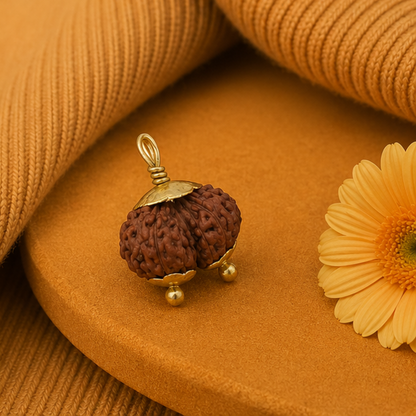 Original Gauri Shankar Rudraksha Java – Shiv Shakti Divine Union Bead (Without Cap / Golden Cap / White Cap)