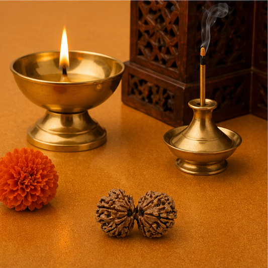 Original Gauri Shankar Rudraksha Nepali Without Cap – Shiv Shakti Unity & Relationship Harmony Bead