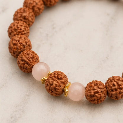 Gaurishankar Rudraksha Bracelet (Java 1 Bead) – Natural Shiva Parvati Rudraksha Wrist Bracelet for Harmony, Unity & Relationship Balance