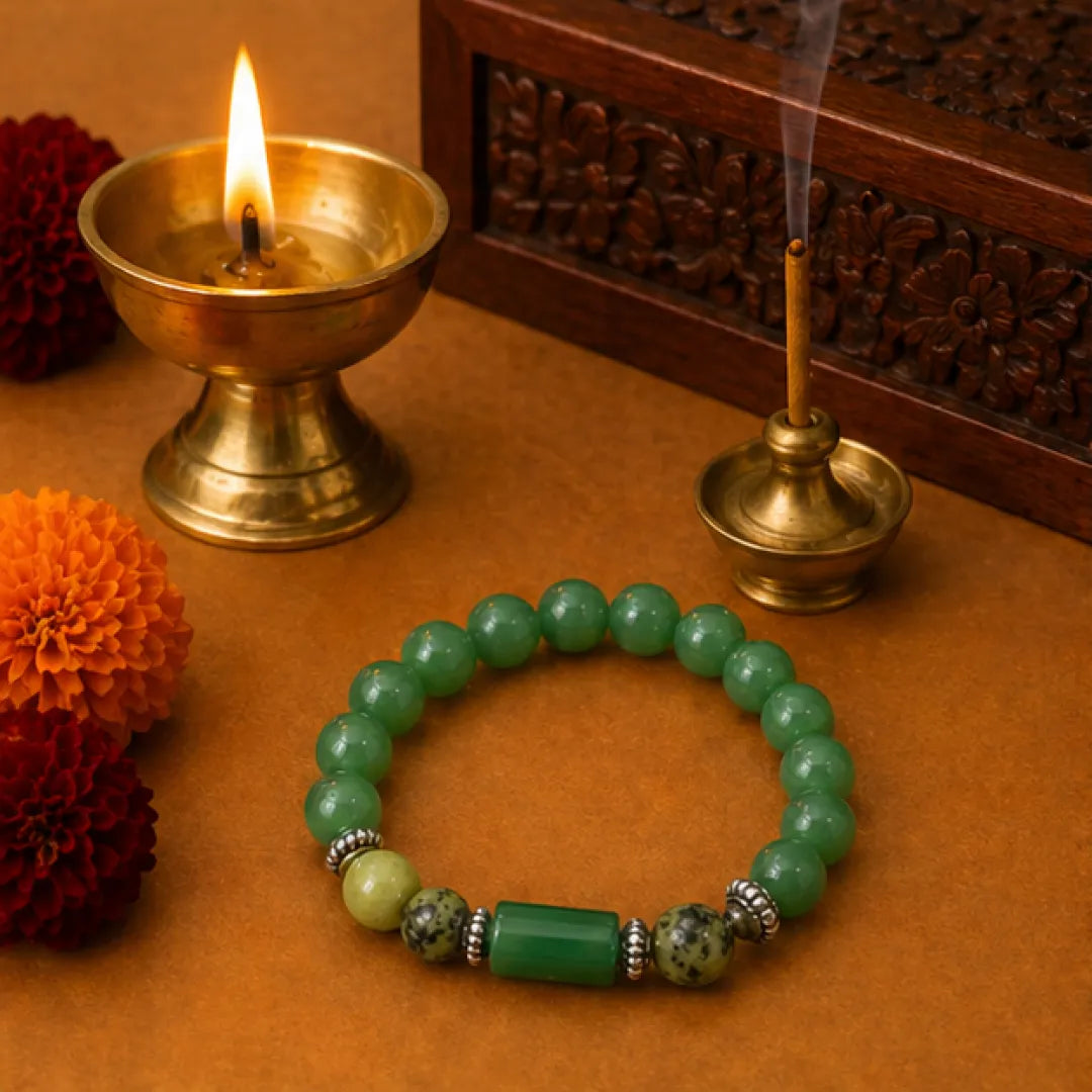 Gemini Rashi Bracelet (Mithun Rashi) – Zodiac Astrology Bracelet for Mercury Intelligence & Communication