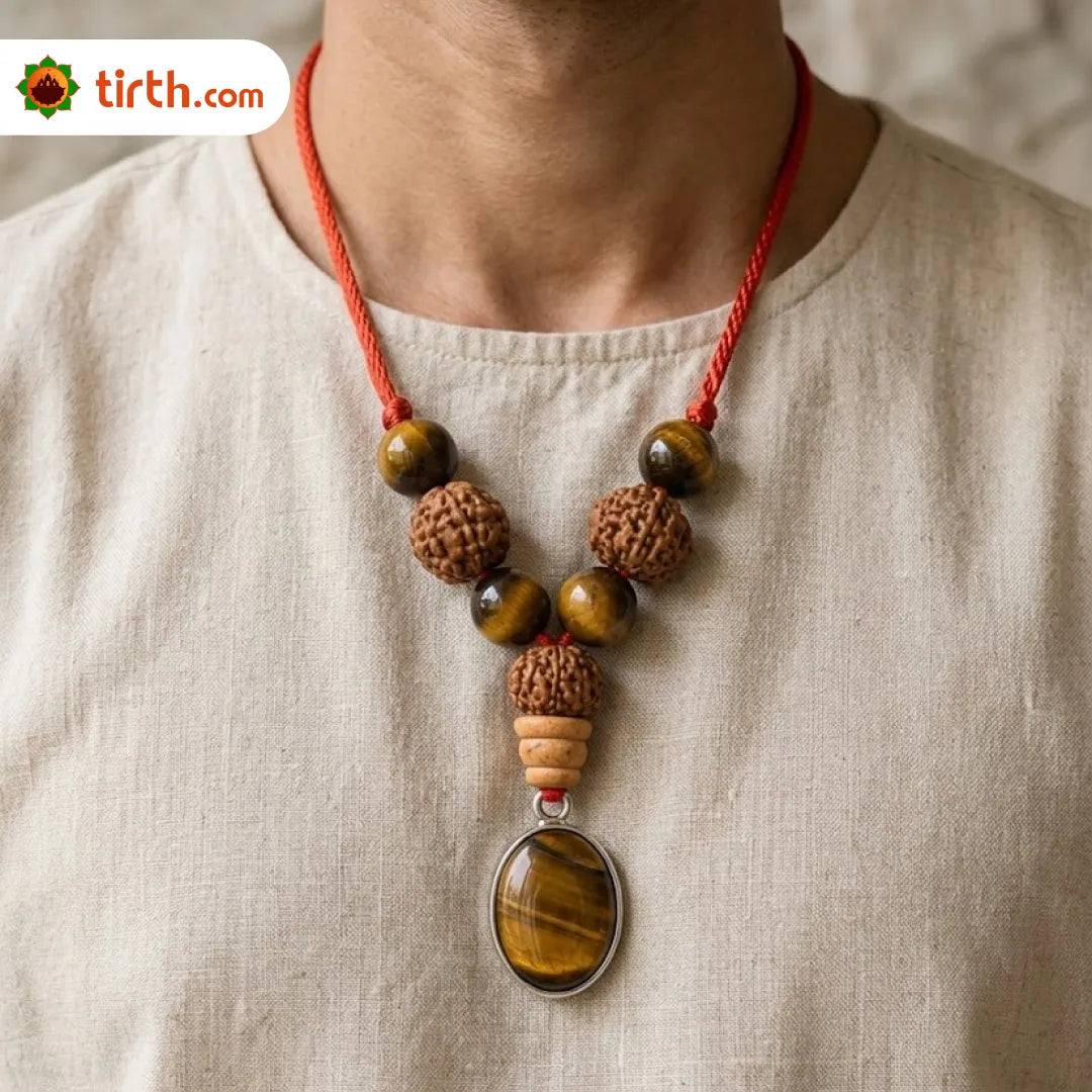 Leo Rashi Kavach Mala – Simha Rashi Rudraksha Kavach Mala (12, 1, 9 Mukhi) for Leadership, Confidence & Protection