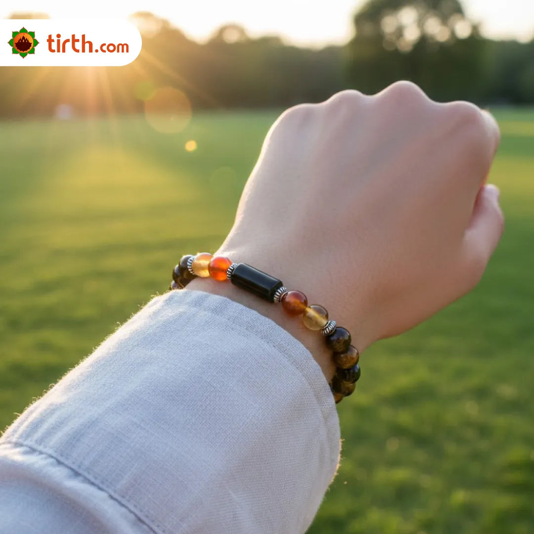Leo Rashi Bracelet (Simha Rashi) – Zodiac Astrology Bracelet for Sun Confidence, Leadership & Authority