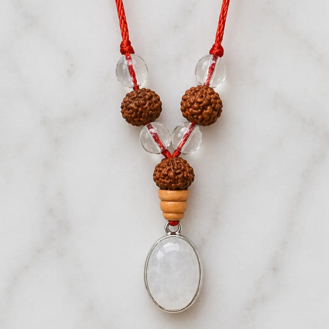 Libra Rashi Kavach Mala – Tula Rashi Rudraksha Kavach Mala (6, 14, 13 Mukhi) for Balance, Attraction & Decision Clarity