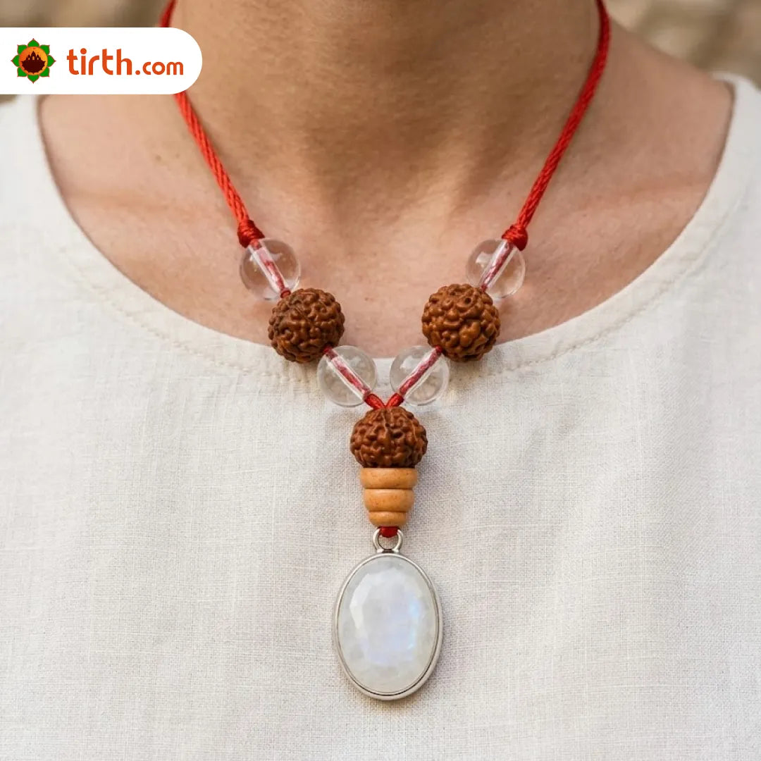 Libra Rashi Kavach Mala – Tula Rashi Rudraksha Kavach Mala (6, 14, 13 Mukhi) for Balance, Attraction & Decision Clarity