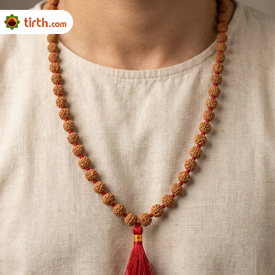 Medicated Rudraksha Mala (5mm / 6mm / 7mm / 8mm) – 108 Bead Energized Rudraksha Jap Mala for Protection, Discipline & Spiritual Practice