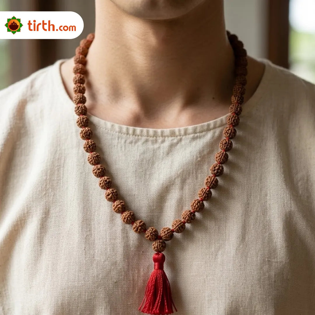 Medicated Rudraksha Mala (5mm / 6mm / 7mm / 8mm) – 108 Bead Energized Rudraksha Jap Mala for Protection, Discipline & Spiritual Practice