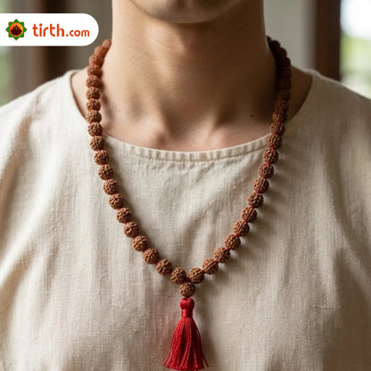 Medicated Rudraksha Mala (5mm / 6mm / 7mm / 8mm) – 108 Bead Energized Rudraksha Jap Mala for Protection, Discipline & Spiritual Practice