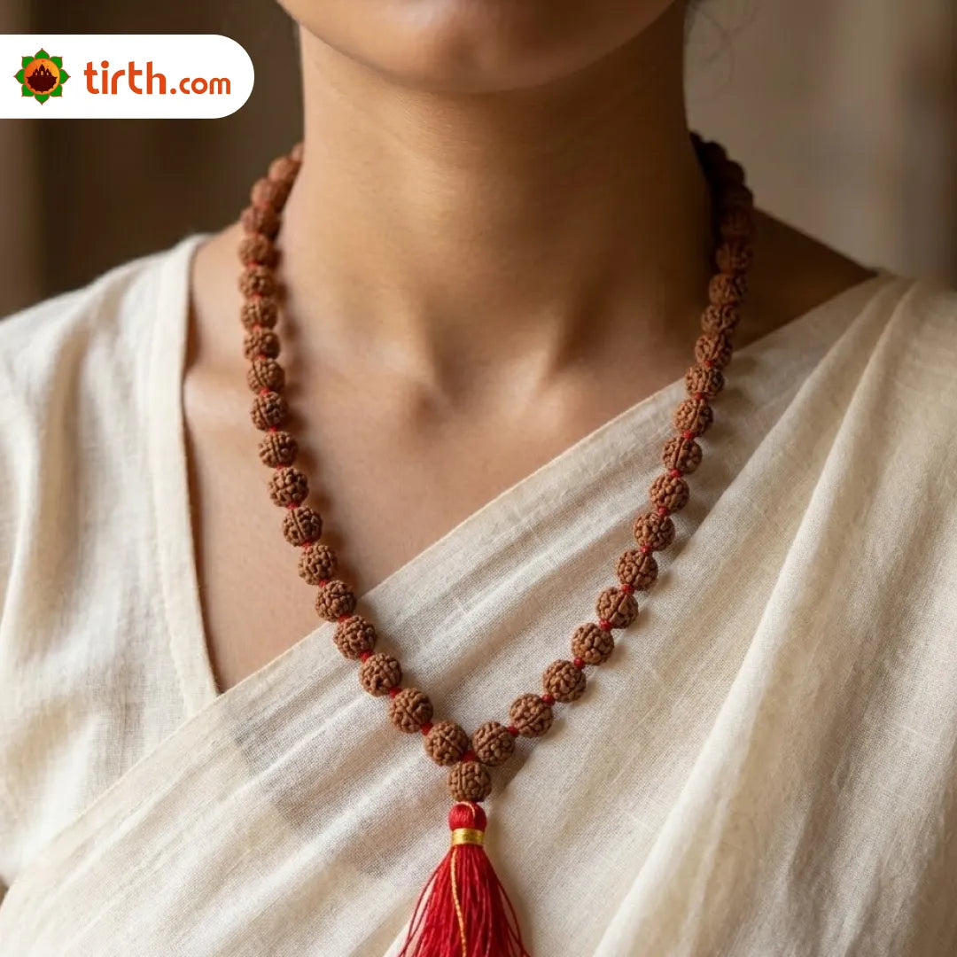 Medicated Rudraksha Mala (5mm / 6mm / 7mm / 8mm) – 108 Bead Energized Rudraksha Jap Mala for Protection, Discipline & Spiritual Practice