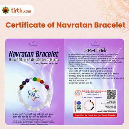 Rudraksha Navratna Bracelet – Natural Rudraksha & Navratna Gemstone Bracelet for Planetary Balance & Spiritual Protection