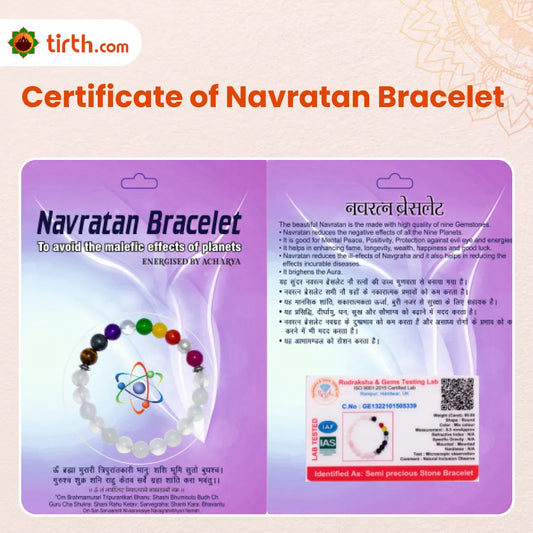 Rudraksha Navratna Bracelet – Natural Rudraksha & Navratna Gemstone Bracelet for Planetary Balance & Spiritual Protection