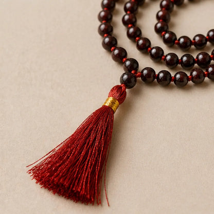 Red Sandalwood Mala – Natural Lal Chandan Mala for Energy, Devotion & Spiritual Strength