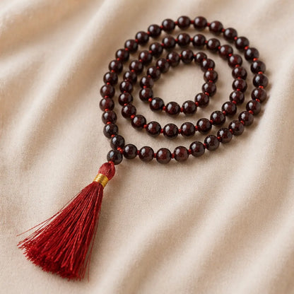 Red Sandalwood Mala – Natural Lal Chandan Mala for Energy, Devotion & Spiritual Strength