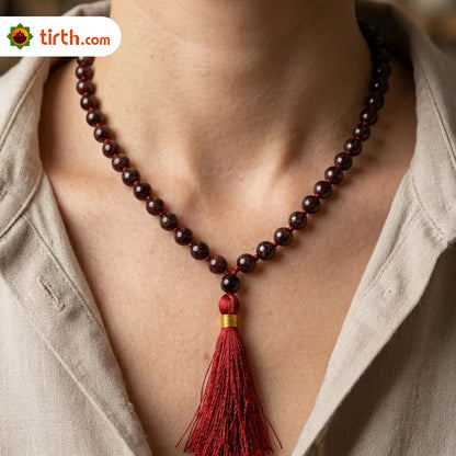 Red Sandalwood Mala – Natural Lal Chandan Mala for Energy, Devotion & Spiritual Strength