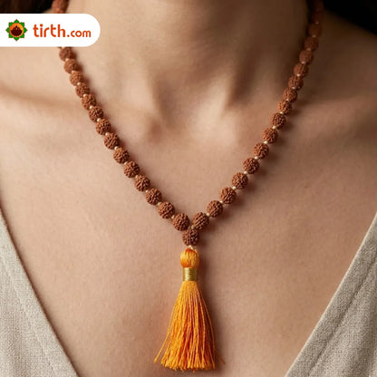 Natural Colored Rudraksha Mala (5mm / 6mm / 7mm / 8mm) – 108 Bead Spiritual Rudraksha Jap Mala for Protection & Discipline