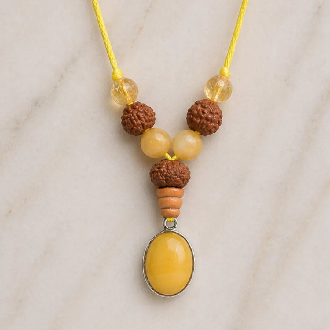 Sagittarius Rashi Kavach Mala – Dhanu Rashi Rudraksha Kavach Mala (5, 10, 11 Mukhi) for Wisdom, Protection & Focus