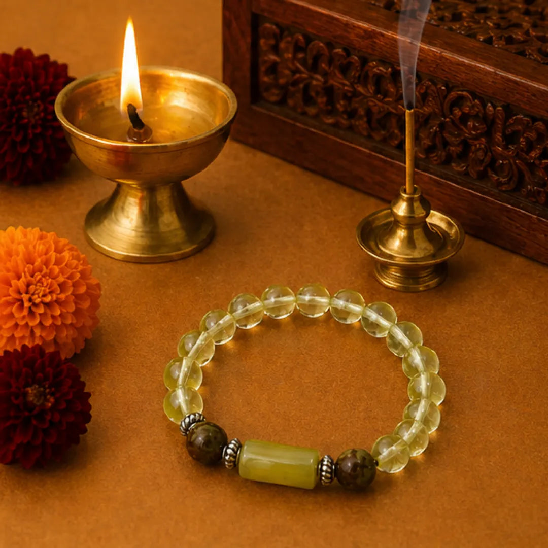 Sagittarius Rashi Bracelet (Dhanu Rashi) – Zodiac Astrology Bracelet for Jupiter Wisdom, Growth & Fortune