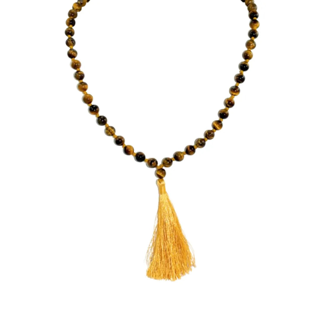 Tiger Eye Stone Mala – Courage & Focus Mala