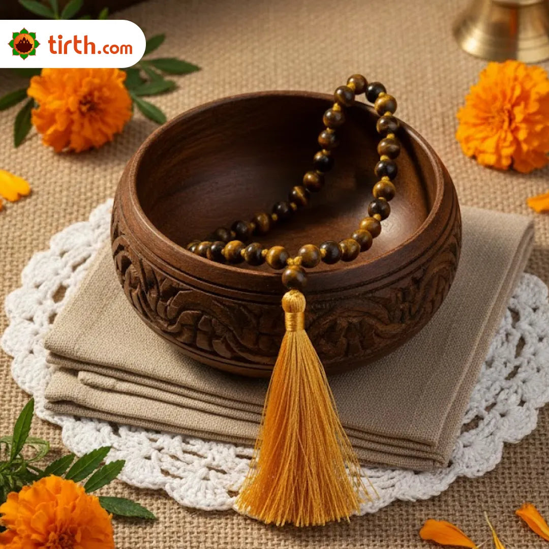 Tiger Eye Stone Mala – Courage & Focus Mala