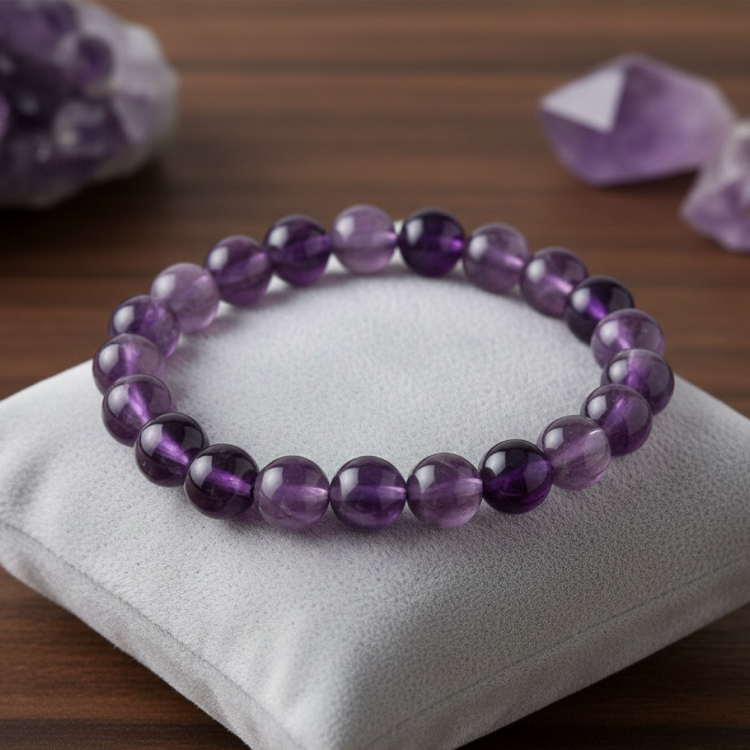 Tirth Amethyst Crystal Bracelet – Stress Relief & Inner Peace