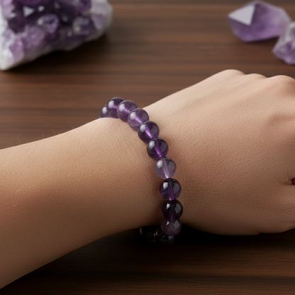 Tirth Amethyst Crystal Bracelet – Stress Relief & Inner Peace