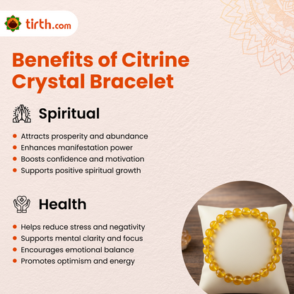 Tirth Citrine Crystal Bracelet – Wealth, Success & Positive Energy