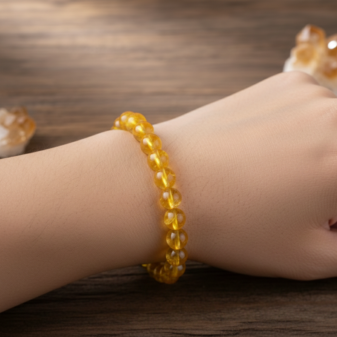 Tirth Citrine Crystal Bracelet – Wealth, Success & Positive Energy