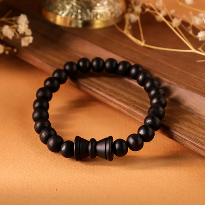 Tirth Govt Certified Karungali Damru Bracelet