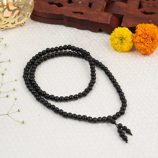 Tirth Karungali Mala 8mm Stretchable (108+1 Beads)