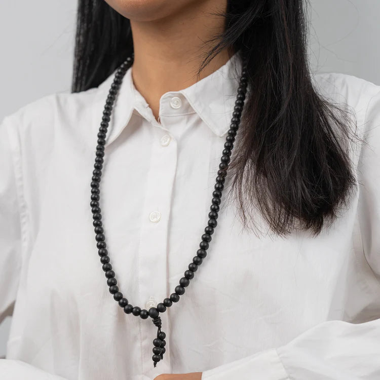 Tirth Karungali Mala 8mm Stretchable (108+1 Beads)