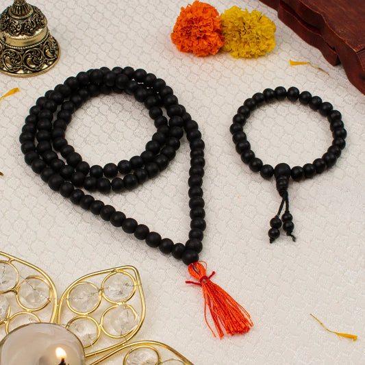 Tirth Karungali Mala 8mm with Bracelet – Govt. Certified