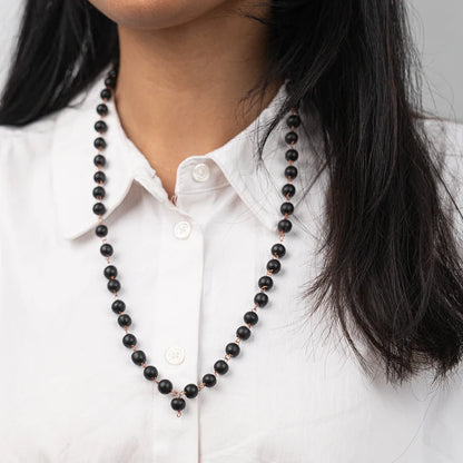 Tirth Karungali Mala with Copper Wire 8mm (54+1 Beads)