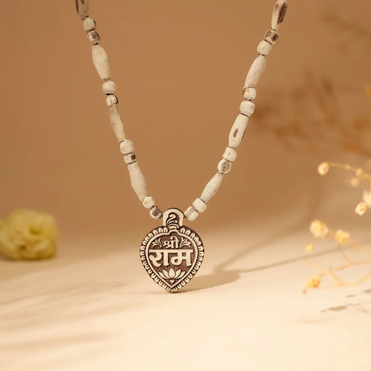 Tirth Shri Ram Tulsi Mala Pendant – Blessings of Lord Ram
