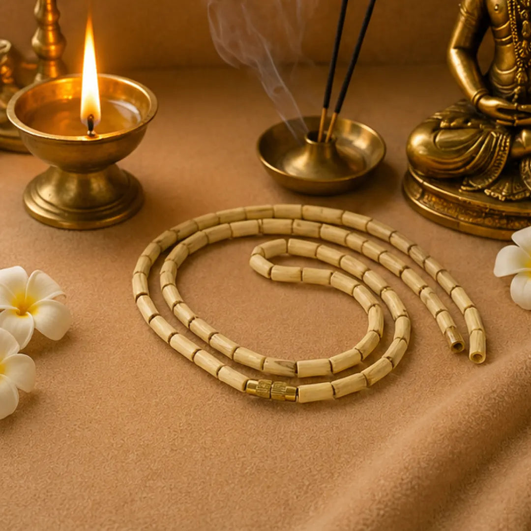Natural Tulsi Kanthi Mala – Sacred Tulsi Neck Mala for Devotion, Purity & Divine Protection