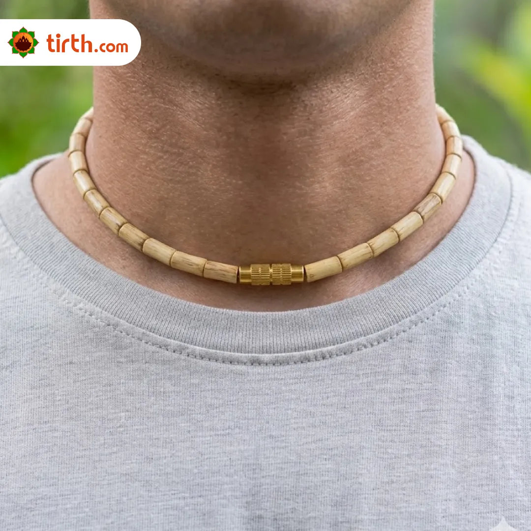 Natural Tulsi Kanthi Mala – Sacred Tulsi Neck Mala for Devotion, Purity & Divine Protection