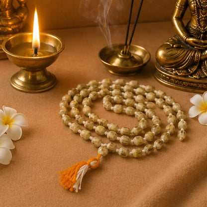 Natural Tulsi Mala (Regular / Premium / Super) – 108 Bead Sacred Tulsi Kanthi Jap Mala for Devotion, Purity & Bhakti Practice