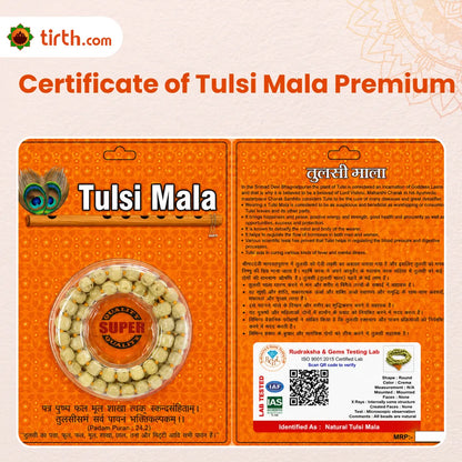 Natural Tulsi Mala (Regular / Premium / Super) – 108 Bead Sacred Tulsi Kanthi Jap Mala for Devotion, Purity & Bhakti Practice