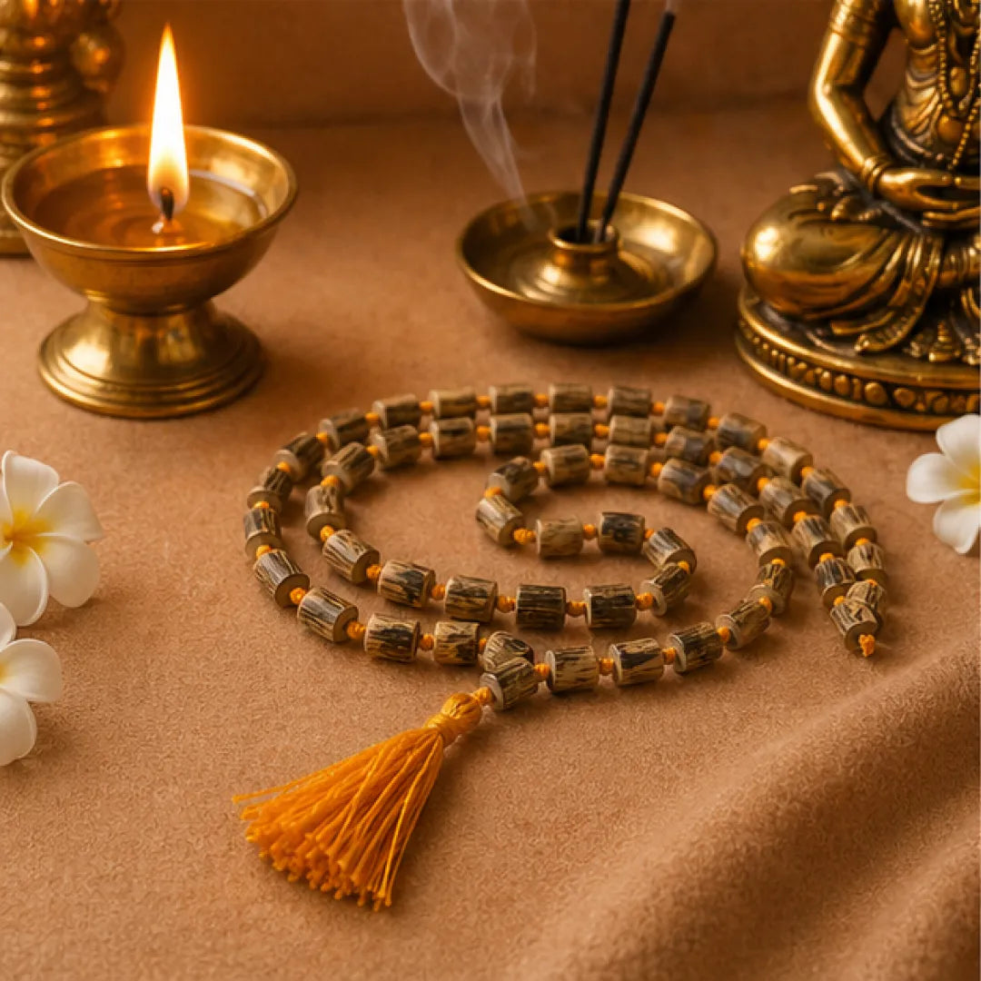 Natural Tulsi Mala (Regular / Premium / Super) – 108 Bead Sacred Tulsi Kanthi Jap Mala for Devotion, Purity & Bhakti Practice
