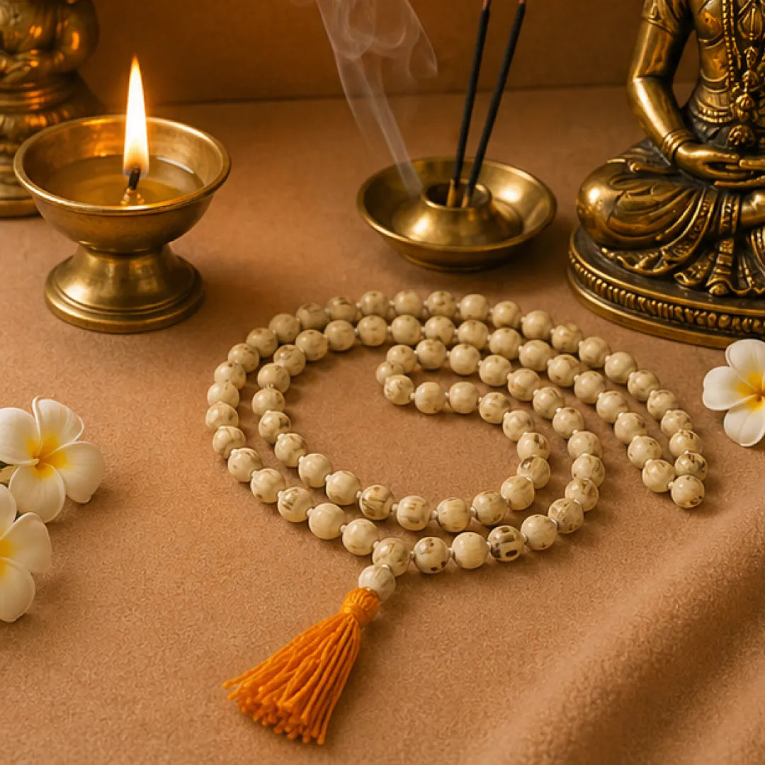Natural Tulsi Mala (Regular / Premium / Super) – 108 Bead Sacred Tulsi Kanthi Jap Mala for Devotion, Purity & Bhakti Practice