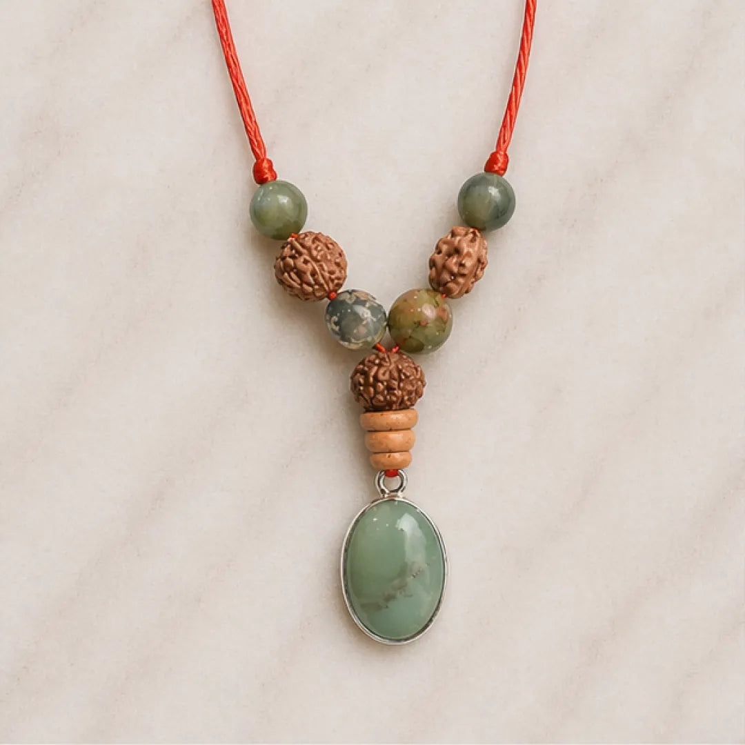 Virgo Rashi Kavach Mala – Kanya Rashi Rudraksha Kavach Mala (4, 11, 8 Mukhi) for Clarity, Discipline & Protection