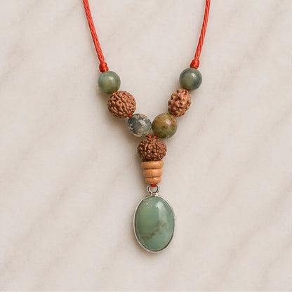 Virgo Rashi Kavach Mala – Kanya Rashi Rudraksha Kavach Mala (4, 11, 8 Mukhi) for Clarity, Discipline & Protection