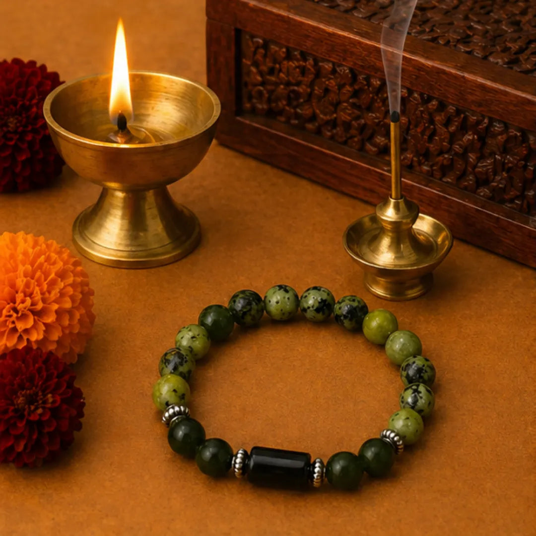 Virgo Rashi Bracelet (Kanya Rashi) – Zodiac Astrology Bracelet for Mercury Wisdom, Discipline & Clarity