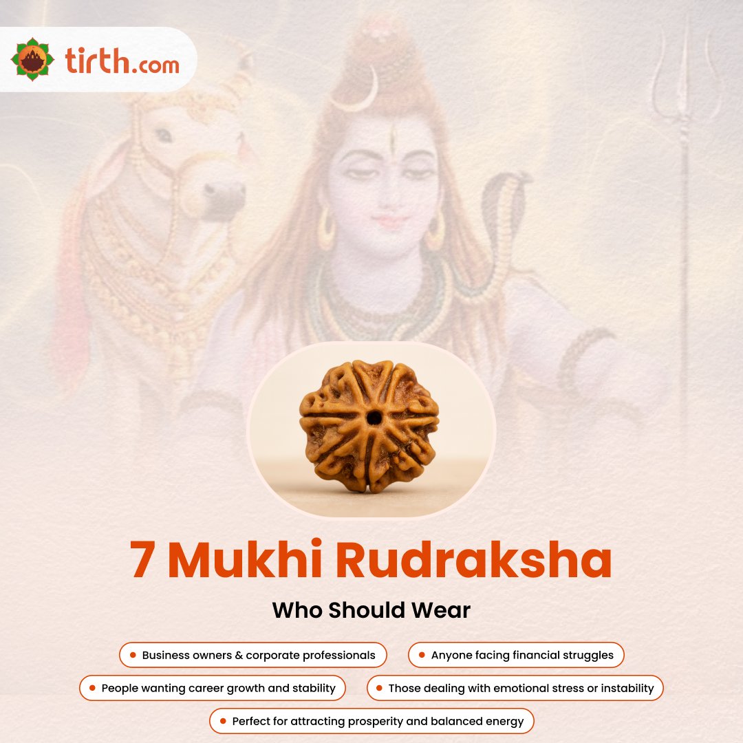 Tirth 7 Mukhi Rudraksha – Wealth, Prosperity & Career Growth | Lakshmi Blessings Bead